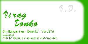 virag donko business card